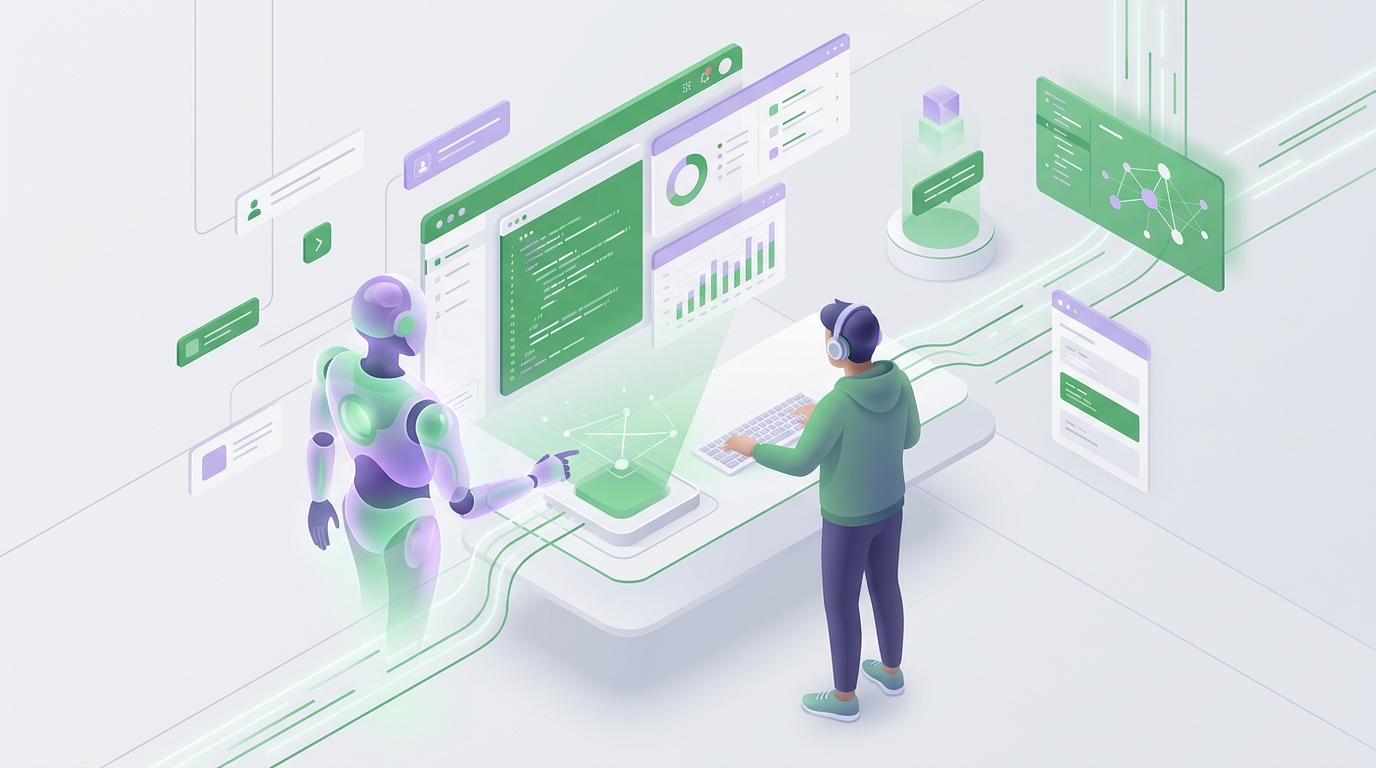 AI agent working alongside a human developer